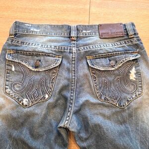 Mek Denim Voyage Cario Boot Cut Button Fly Mens Jeans Y2K Flap Pocket 36